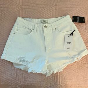 NWT Forever 21 White Concert Short High Waisted